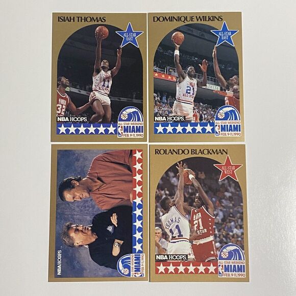 1990-91 Basketball Hoops All-Star Weekend 20 Card Set Barkley Dumars & many HOF - Picture 4 of 7